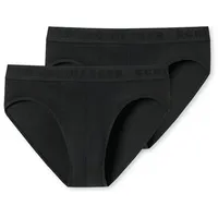 SCHIESSER Slips 2er-Pack Basic Kids in Schwarz | 164