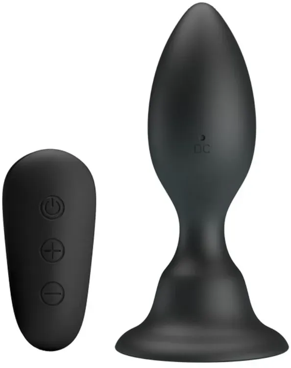 MR PLAY - Analplug mit Vibration und Fernbedienung Schwarz