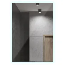 Tulup LED Blaugrau, Glas, Rechteckig 70x50x2.4 cm Spiegel Wandspiegel
