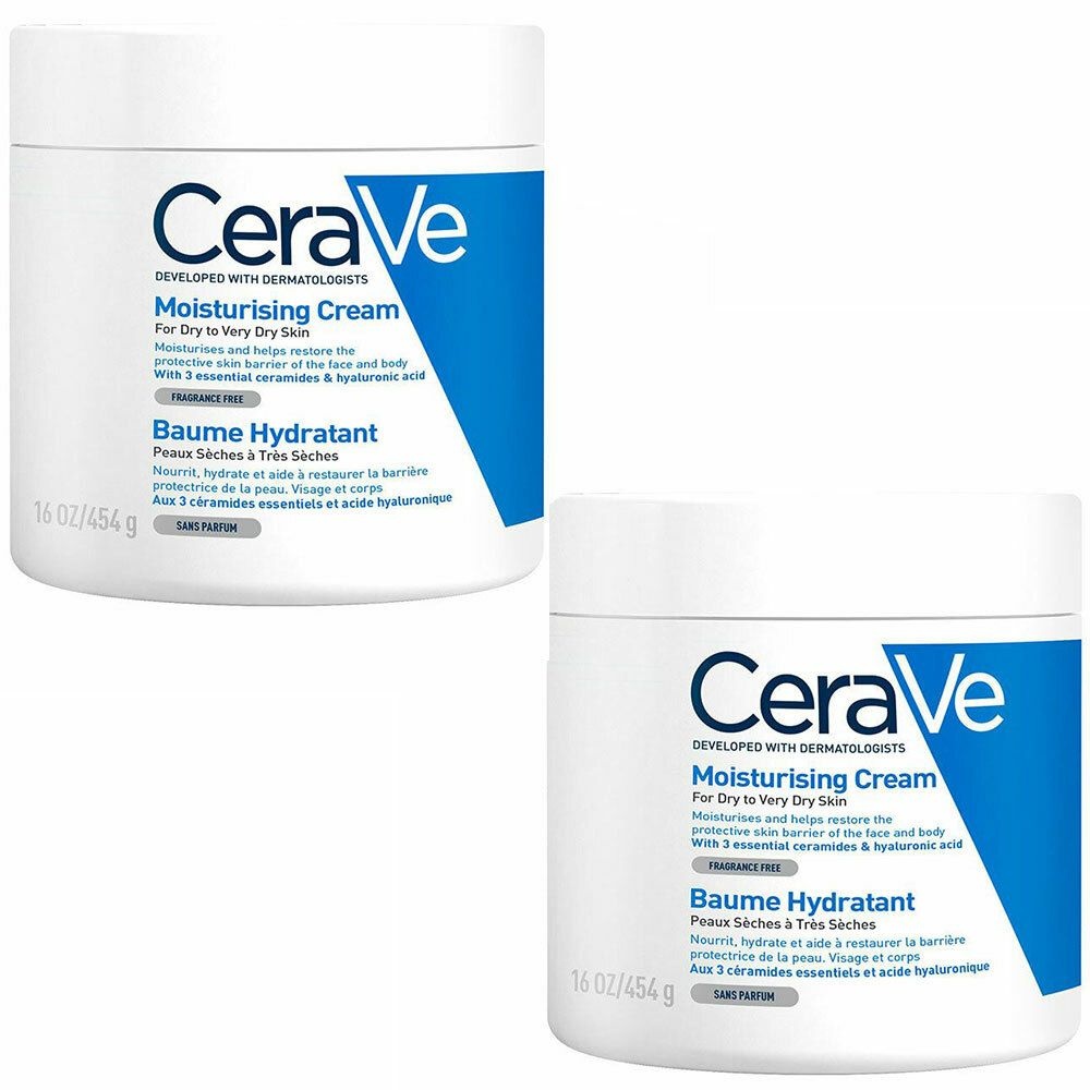 CeraVe Baume Hydratant visage et corps pour les peaux sèches à très sèches 2x454 g baume