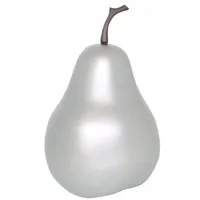 Pottery Pots Deko-Birne in Silber matt aus robustem Fiberglas, Größe XS