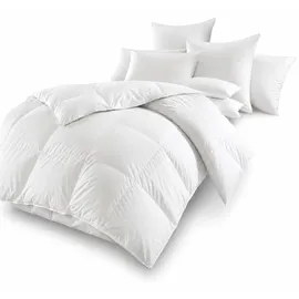 Betten Hofmann Canada Kassetten Daunenbett 4x6 155x220 1200 g Daunendecke 100% neue Daunen - Weiß