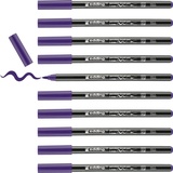 edding 4200 Porzellanpinselstift - violett - 10 Stifte - Pinselspitze 1-4 mm - Filzstift zum Beschriften u. Dekorieren von Keramik, Porzellan - spülmaschinenfest, lichtechte Tinte, schnell trocknend