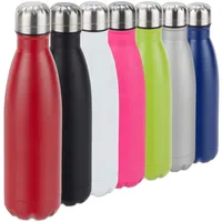 Relaxdays Trinkflasche Edelstahl, auslaufsicher, für Kalt-und Heißgetränke, Vakuum Isolierflasche