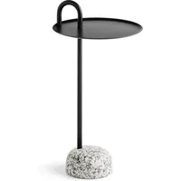 Hay Beistelltisch, 36 cm schwarz mit Granitbasis