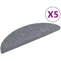 vidaXL Selbstklebende Treppenmatten 5 Stk. Hellgrau 56x17x3 cm
