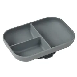 BEABA® Silikonteller mit Saugnapf Unterteilt mineral