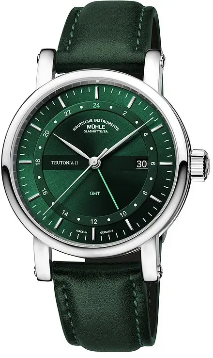 Mühle-Glashütte Herrenuhr Teutonia II GMT M1-33-96-LB II - silber