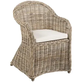 Beliani Gartensessel 2er Set 56 x 87 x 68 cm beige