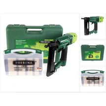 Prebena Luftdruck Druckluftnagler 2XR-J50 im Transportkoffer + J-BOX 8.000 Stauchkopfnägel