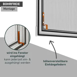 WINDHAGER Insektenschutz Fenster 140 x 150 cm Weiß