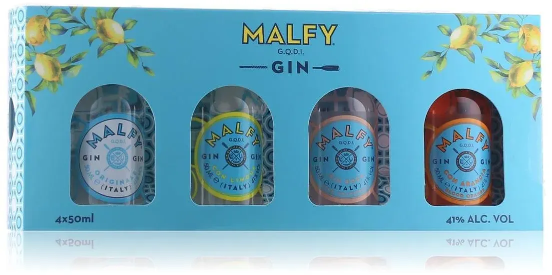 Malfy Gin Range Tasting Set Miniaturen 41% Vol. 4x0,05l in Geschenkbox