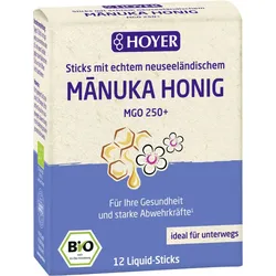Hoyer BIO Manukahonig Liquid-Sticks MGO 250+ active, 12 Sticks