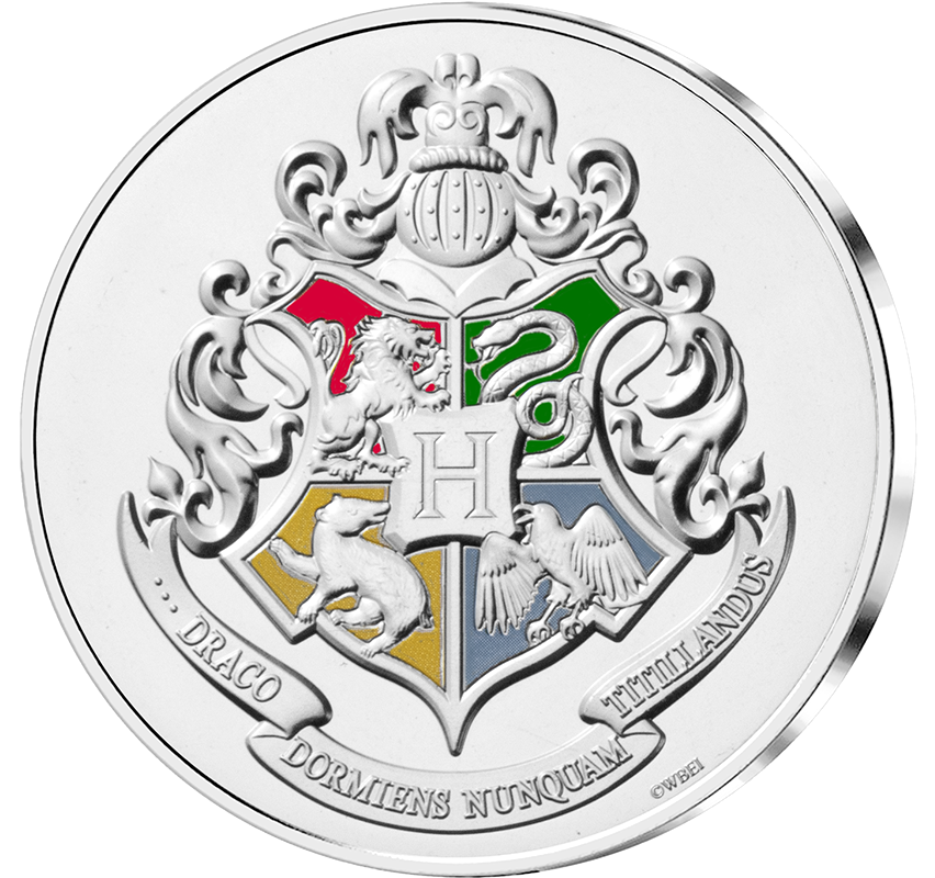 Das Silbermünzen Set "Die Wappen von Hogwarts"