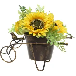 Sonnenblumen im Topf - Kunstblumen - Dekoblumen - H: 23cm - gelb