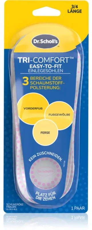 Scholl Dr. Scholl's Tri-Comfort Schuheinlagen Größe Small - Women's EU 35.5 - 40.5 1 Paar