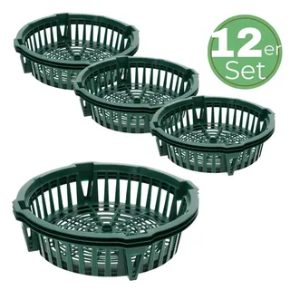 GarPet 12x Pflanzkörbe für Blumenzwiebeln Pflanzkorb Blumenzwiebeln Pflanzkörbe für Tulpen Zwiebelpflanzschale Herbstpflanzung Blumenzwiebelschale 30 cm