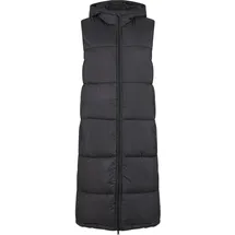 URBAN CLASSICS Long Hooded Puffer Weste Black S