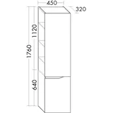 Burgbad Hochschr.Sinea 3.0 MATT 1760x450x340 Lichtgrau Solid Matt, SHFF045RF6896 SHFF045RF6896
