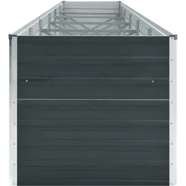 vidaXL Garten-Hochbeet verzinkter Stahl rechteckig 480 x 80 x 77 cm Anthrazit 