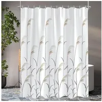 Lerores Duschvorhang Weizenohr 200 x 180 cm Polyester