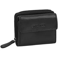 STILORD Geldbörse "Suki" Kleines Portemonnaie Damen Leder mit RFID-Schutz braun|schwarz