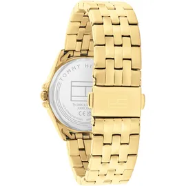 Tommy Hilfiger Uhr mit DREI-Zeiger-Quarzwerkfür Damen, mit Goldfarben Edelstahlarmband, analog