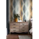 NEXT Abstract Ikat Vliestapete 10m x 0,52m 1 St orange