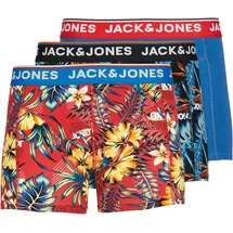 JACK & JONES JACAZORES Boxershorts blau/rot/schwarz/weiß XL 3er Pack