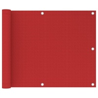 vidaXL Balkon-Sichtschutz Rot 75x500 cm HDPE