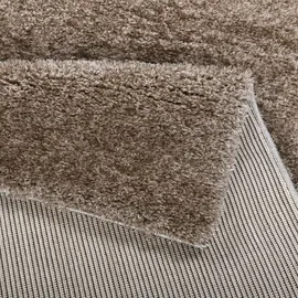 MY HOME Hochflor-Teppich MY HOME "Malin" Gr. 2, beige (sand), B:80cm H:43mm L:150cm, Kunstfaser, Teppiche, Shaggy in Uni-Farben, einfarbig, leicht glänzend, besonders weich