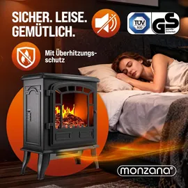 monzana Elektrokamin schwarz