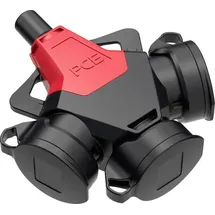 PC ELECTRIC 253711-src 3fach-Kupplung Gummi 250 V Rot IP54