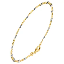 Jobo Steg-Panzerarmband Gelbgold 333 19 cm