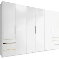 Kleiderschrank WIMEX "Level by fresh to go", weiß, B:300cm H:216cm T:58cm, Schränke, mit Schubladen
