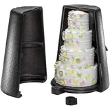 Thermohauser EPP-Thermobox Etagen-Tortenständer, schwarz, für eine max. 5-stöckige Etagere mit max. Durchm. 46 cm und 72 cm Höhe