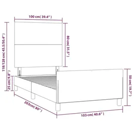 vidaXL Modell 100 x 200 cm Rosa