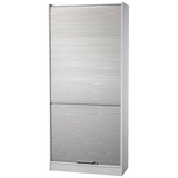 HAMMERBACHER Rollladenschrank lichtgrau, silber 4 Fachböden 90,0 x 40,0 x 200,4 cm