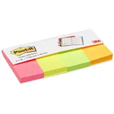 Post-it Notes Markers, Haftmarker farbsortiert - 4 x 38 cm Farbig sortiert Page Marker 50 Streifen