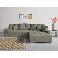 Inosign Ecksofa "Gwenni L-Form" Sofas Gr. B/H/T: 323cm x 94cm x 222cm, Aqua Clean Supreme, grau (mittelgrau) auch in Haustierstoff Aqua Clean Supreme erhältlich, incl. 4 Kissen