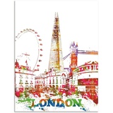 Artland Wandbild »London Grafik«, London, (1 St.), als Alubild, Leinwandbild, Wandaufkleber oder Poster in versch. Größen, bunt