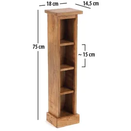 DESIGN DELIGHTS CD Regal 75 x 18 x 14,5 cm Honigfarben