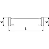Schlösser Armaturen Js Passstueck Fuer Wmz Dn15,Ag 3/4\",BL 110Mm,Messing