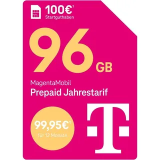Telekom MagentaMobil Prepaid 5G Jahrestarif SIM-Karte Prepaidkarte
