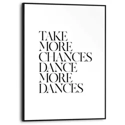 Poster REINDERS "More Dances", schwarz (farbe bild(er): schwarz, weiß), B:30cm H:40cm T:1,6cm, MDF, Bilder