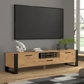 BIM Furniture Nuka TV-Lowboard 200x43x48 cm Beige/Matt MDF/Spanplatte