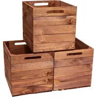 Kistenkolli Altes Land 3er set Holzkiste Vintage Ocker passend