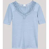 Madeleine Kurzarmshirt Leinen Blau 38