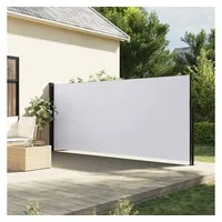 vidaXL Seitenmarkise Ausziehbar Weiß 160x600 cm