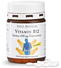 Comprimés de vitamine B12 Supra 200 μg - 51 g